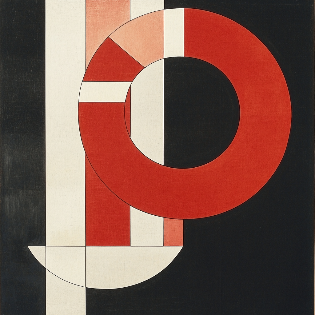 Kazimir Malevich Inspired Spatial Equilibrium Number Painting