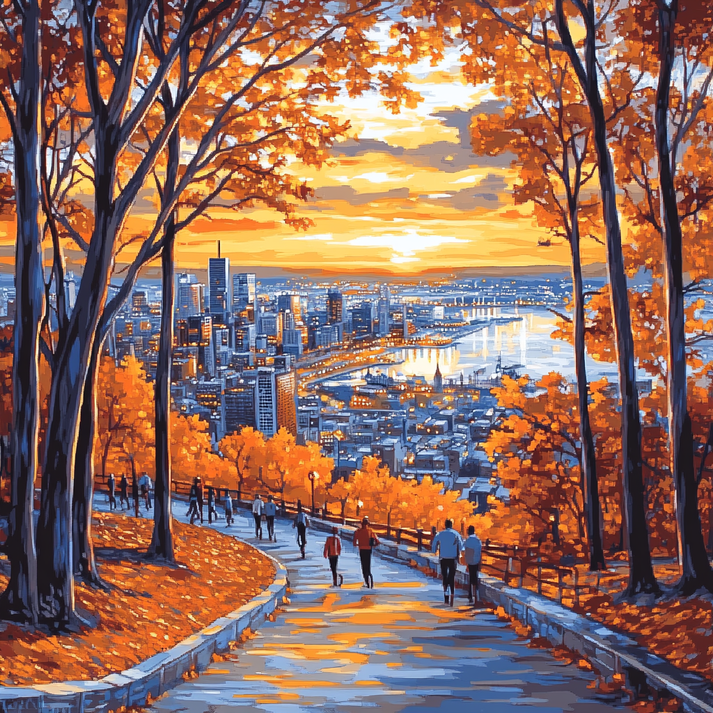 Mont Royal Lookout Montreal Canada paint by numbers