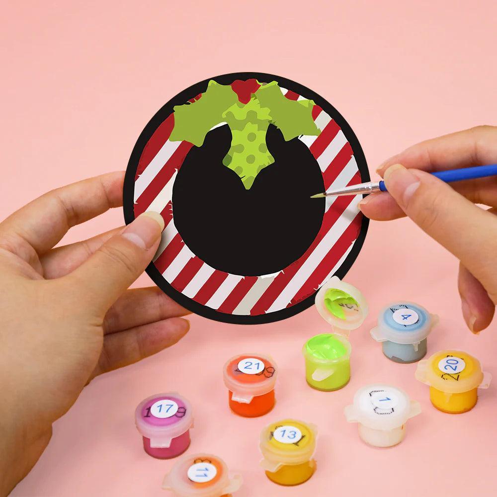 Custom Santa Paint By Numbers Coaster Set