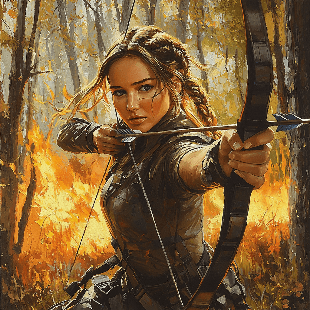 Jennifer Lawrence: Captivating Flames Of Revolution Paint By Numbers Art