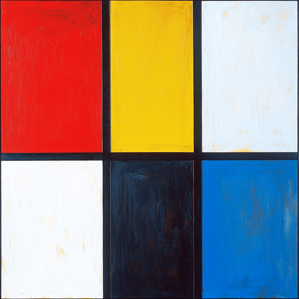 Piet Mondrian Inspired Abstract Horizons Paint By Color