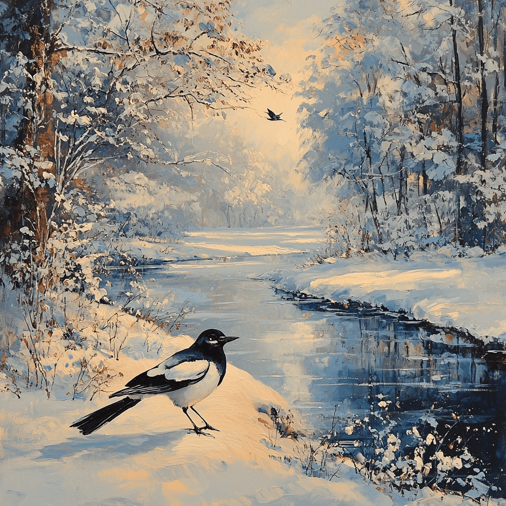Claude Monet Inspired Monet's Winter Wonderland Paint By Numbers