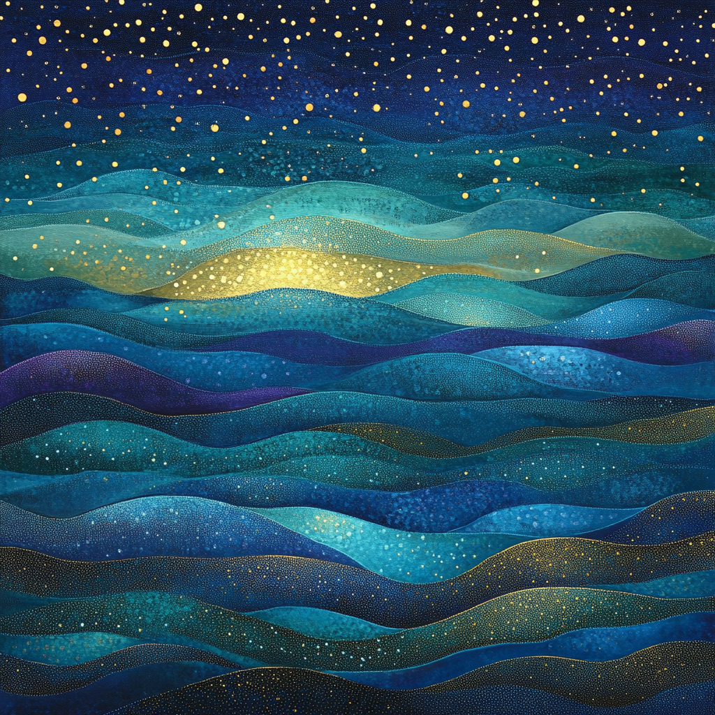 Georges Seurat Inspired Aurora Harmonics DIY paint by numbers