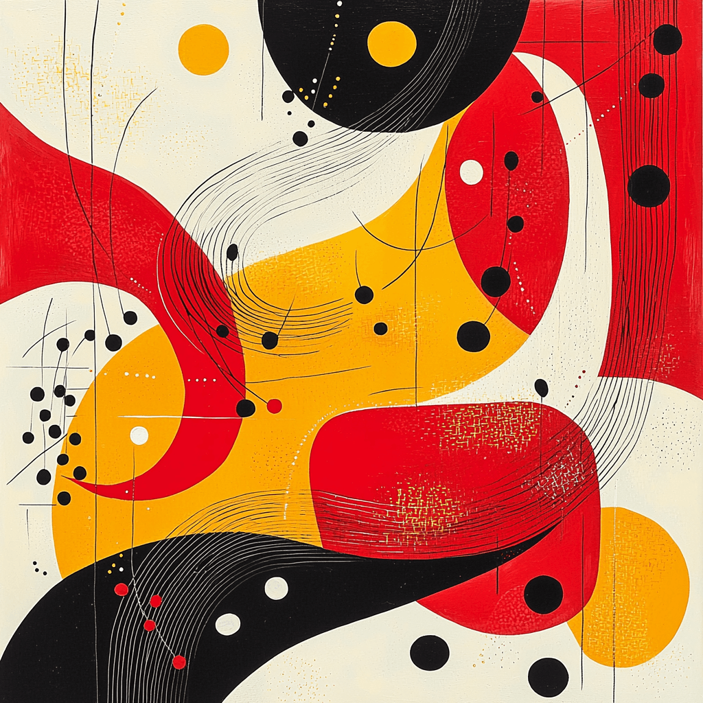 Joan Miró Inspired Whimsical Symphony Numbered Painting Kits