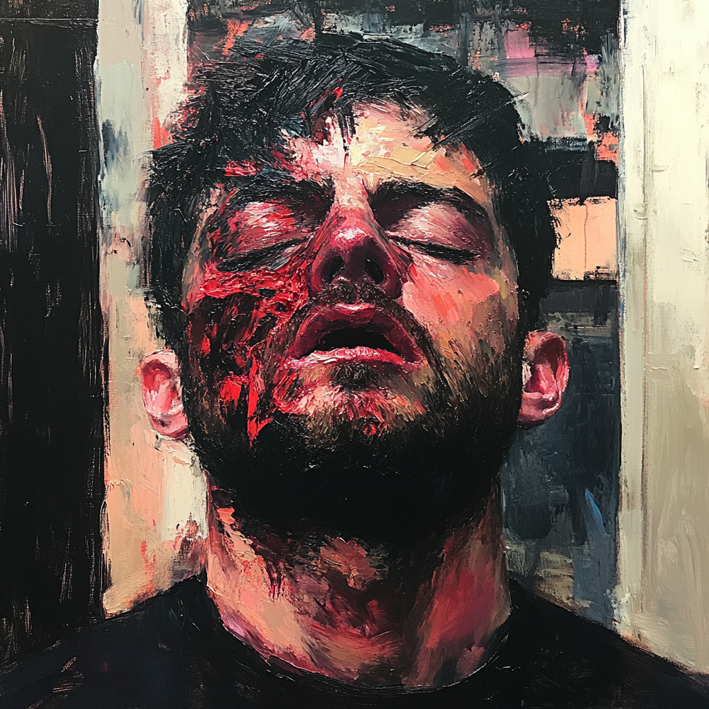 Francis Bacon Inspired Emotional Self Portrait painting number kit