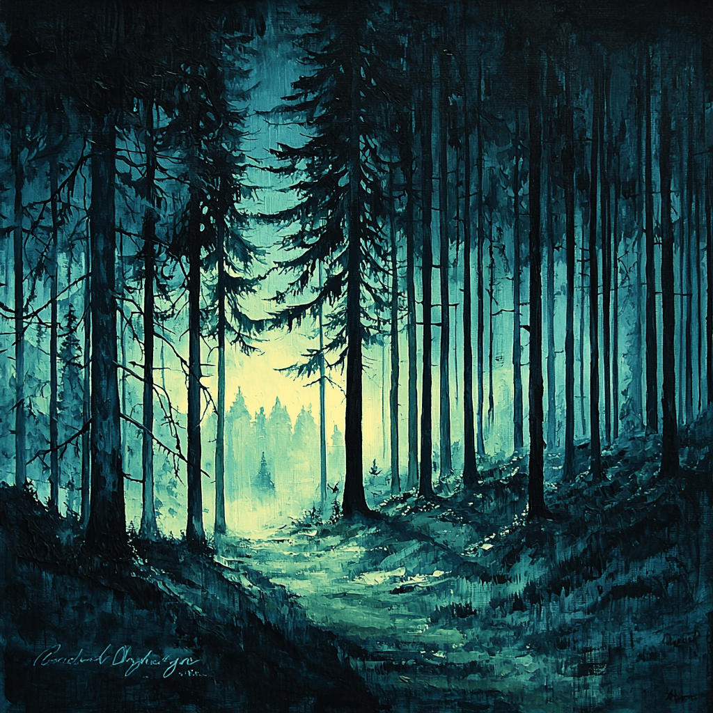 Caspar David Friedrich Inspired Mysterious Forest Encounters DIY Paint By Numbers