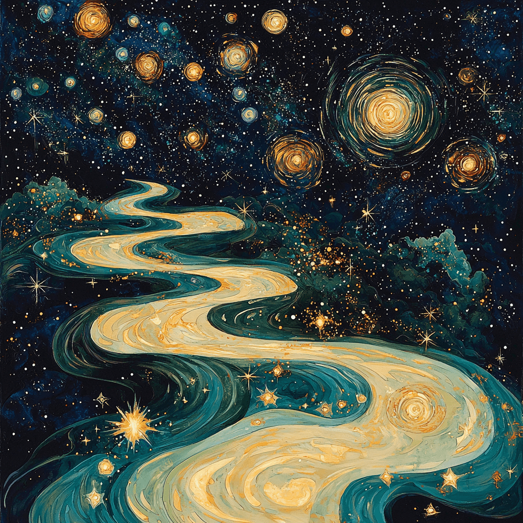 Vija Celmins Inspired Abstract Cosmic Exploration - DIY Painting By Numbers Kit