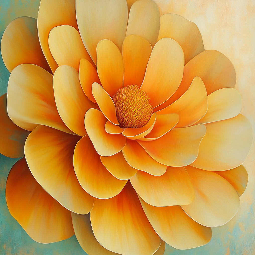 Georgia O Keeffe Inspired Desert Marigold Blossom Close Up Paint by numbers kits