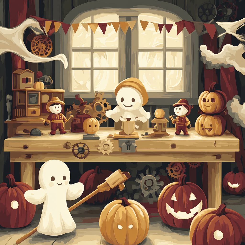 Haunted Toy Workshop With Singing Soldiers DIY paint by numbers