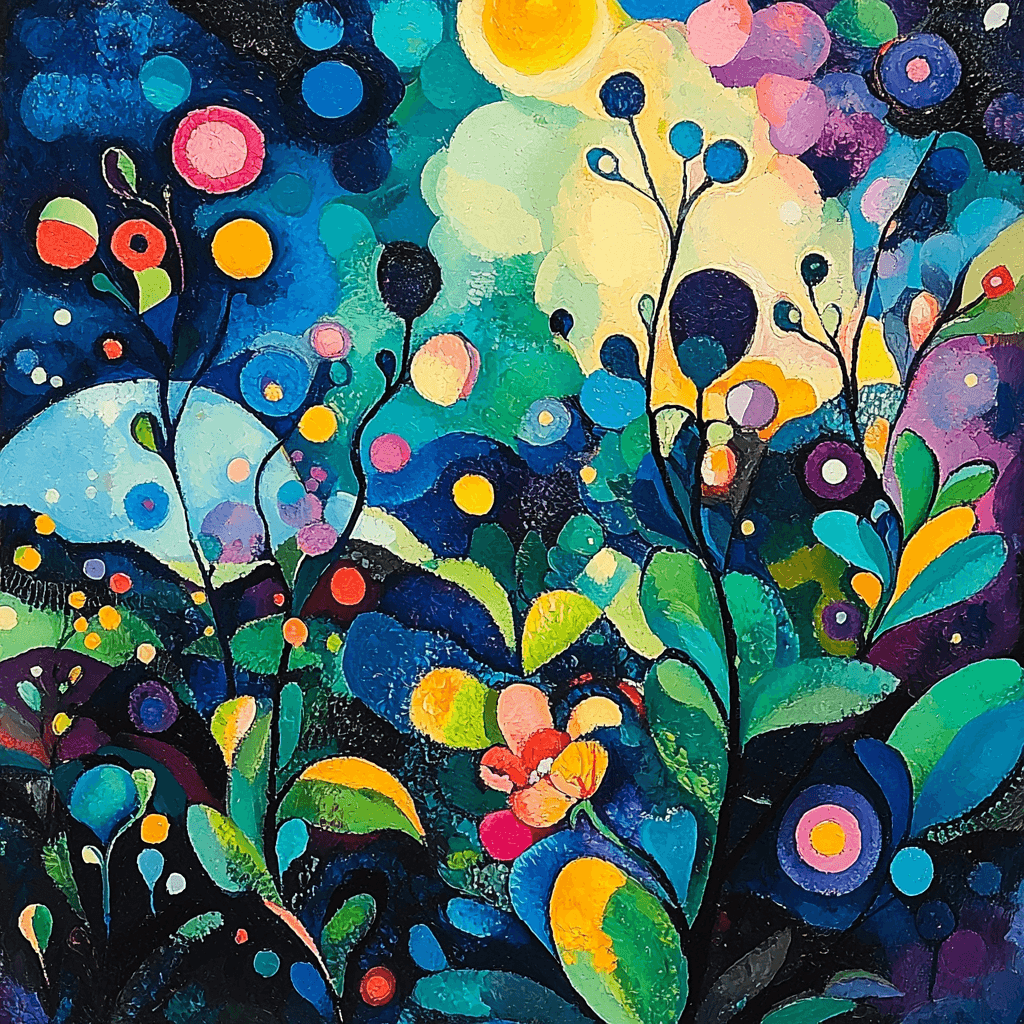 Wassily Kandinsky Inspired Celestial Blossom Abstraction Paint By Numbers