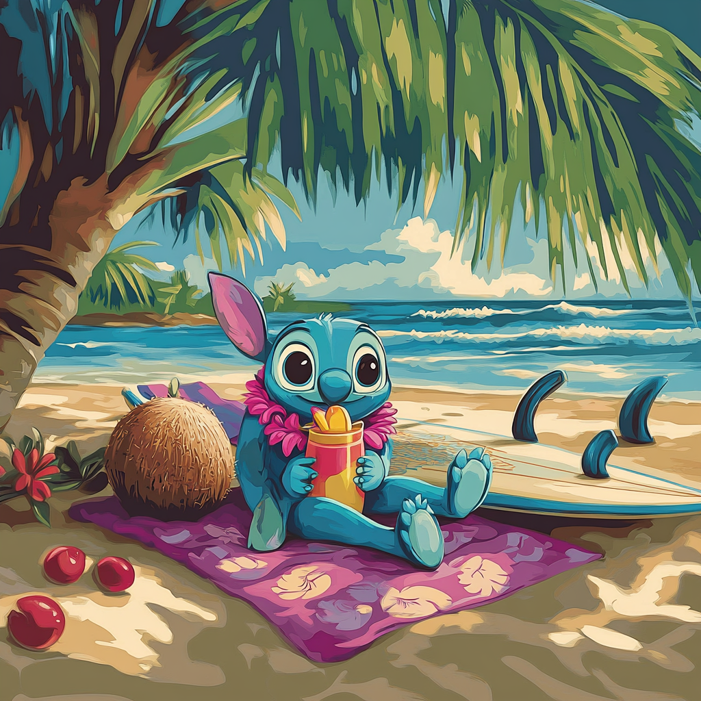 Stitch Island Holiday paint by number