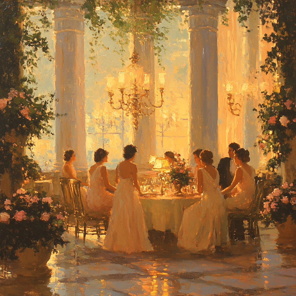 Renoir Inspired Evening Soiree paint by numbers