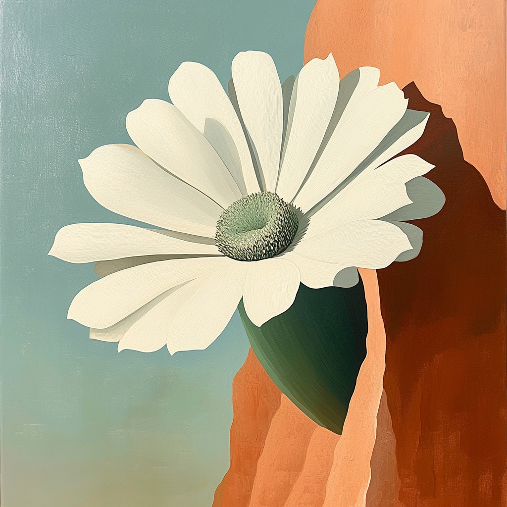 Georgia OKeeffe Inspired Cliff Blossom Paint by numbers art