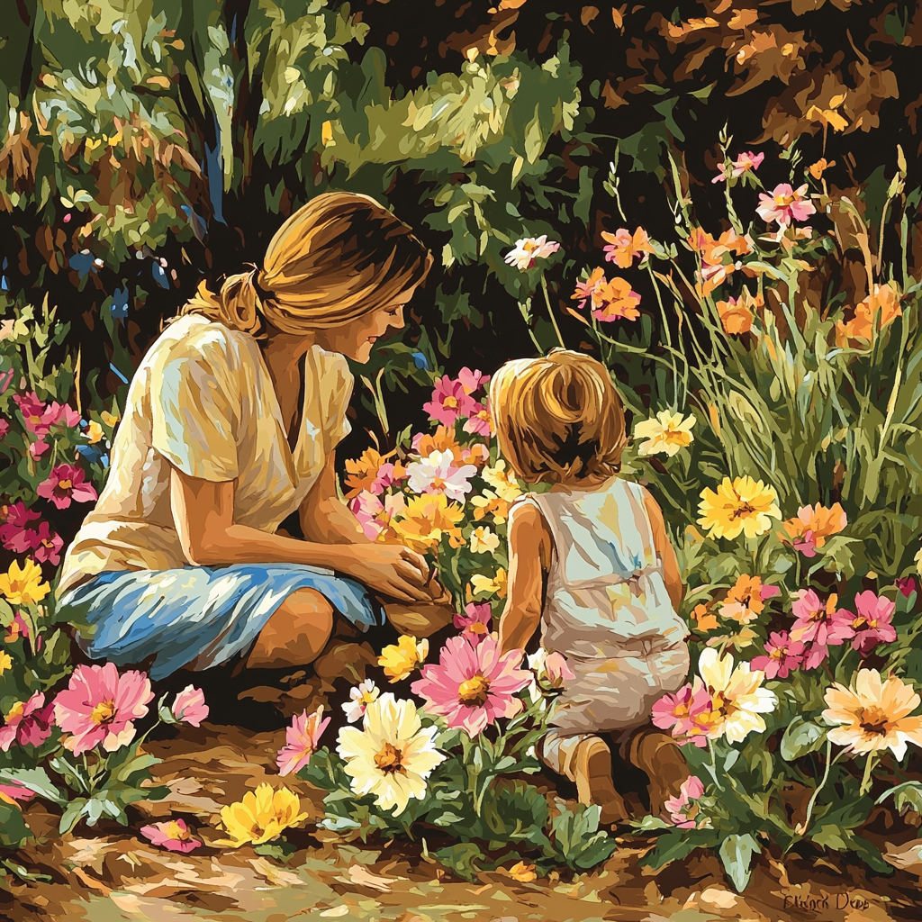 A Mother's Love Blooms DIY Paint By Numbers
