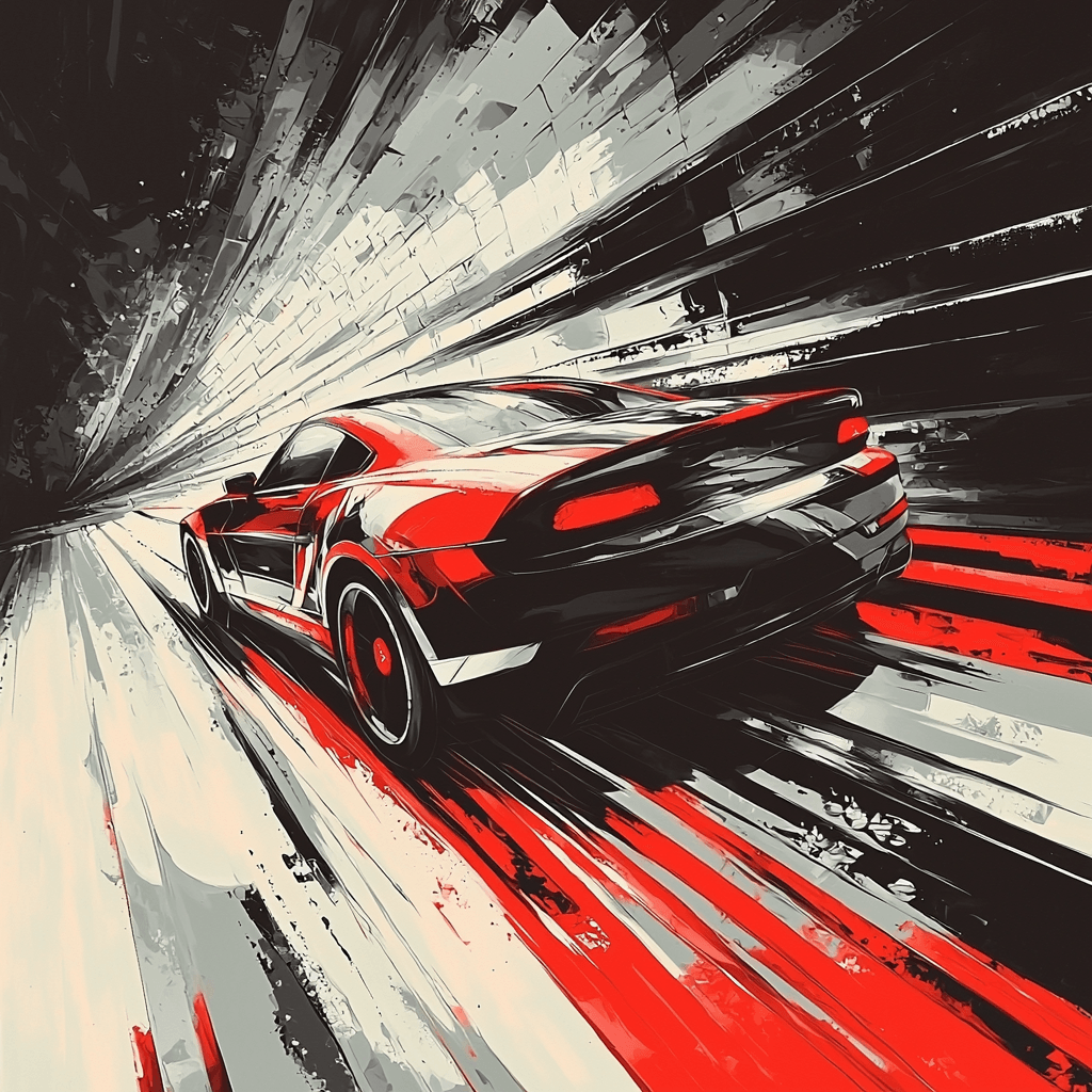 Giacomo Balla Inspired Balla's Dynamic Automotive Paint By Numbers Kits