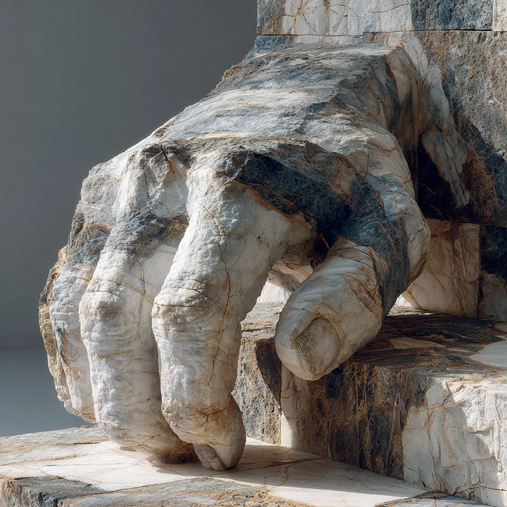 Auguste Rodin Inspired Marble Study Number painting