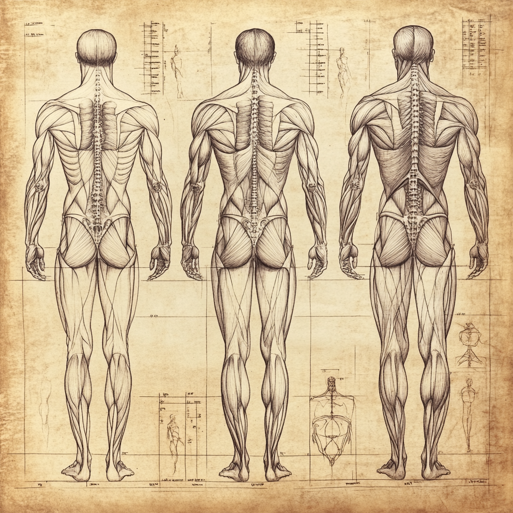 Leonardo Da Vinci Inspired Anatomical Study paint by color