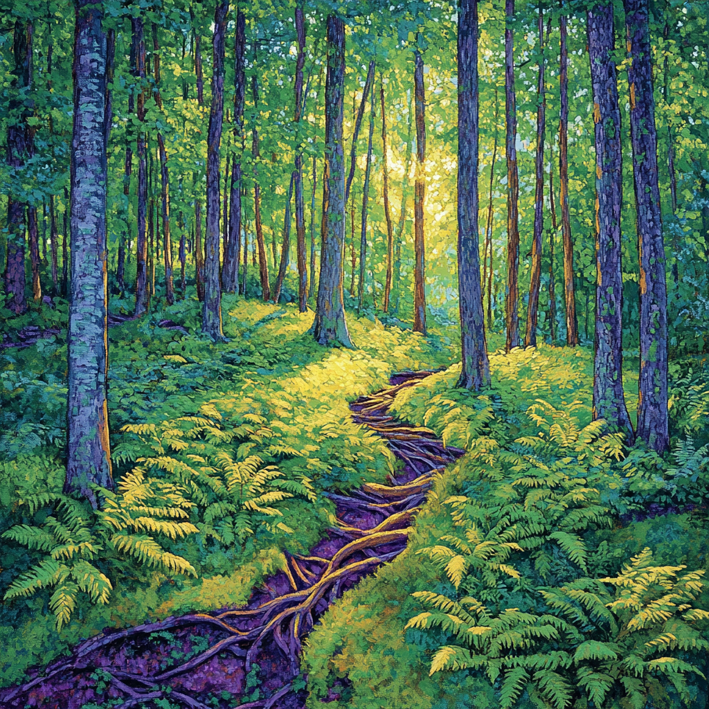 Emily Carr Inspired Hidden Grove Of Light Paint by numbers art