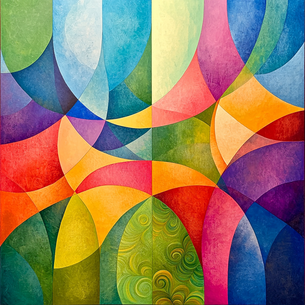 Paul Klee Inspired Rhythmic Patterns Of Nature Number Painting