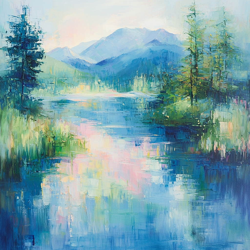 Paul Cézanne Inspired Tranquil Reflection DIY Paint By Numbers