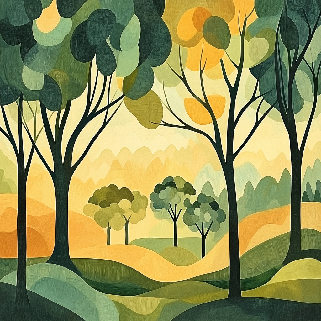 Paul Cézanne Inspired Dreamlike Forest Painting By Numbers Kit
