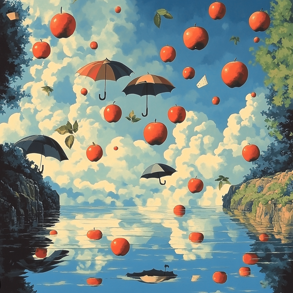 Rene Magritte Inspired Surreal Thoughts painting number kit