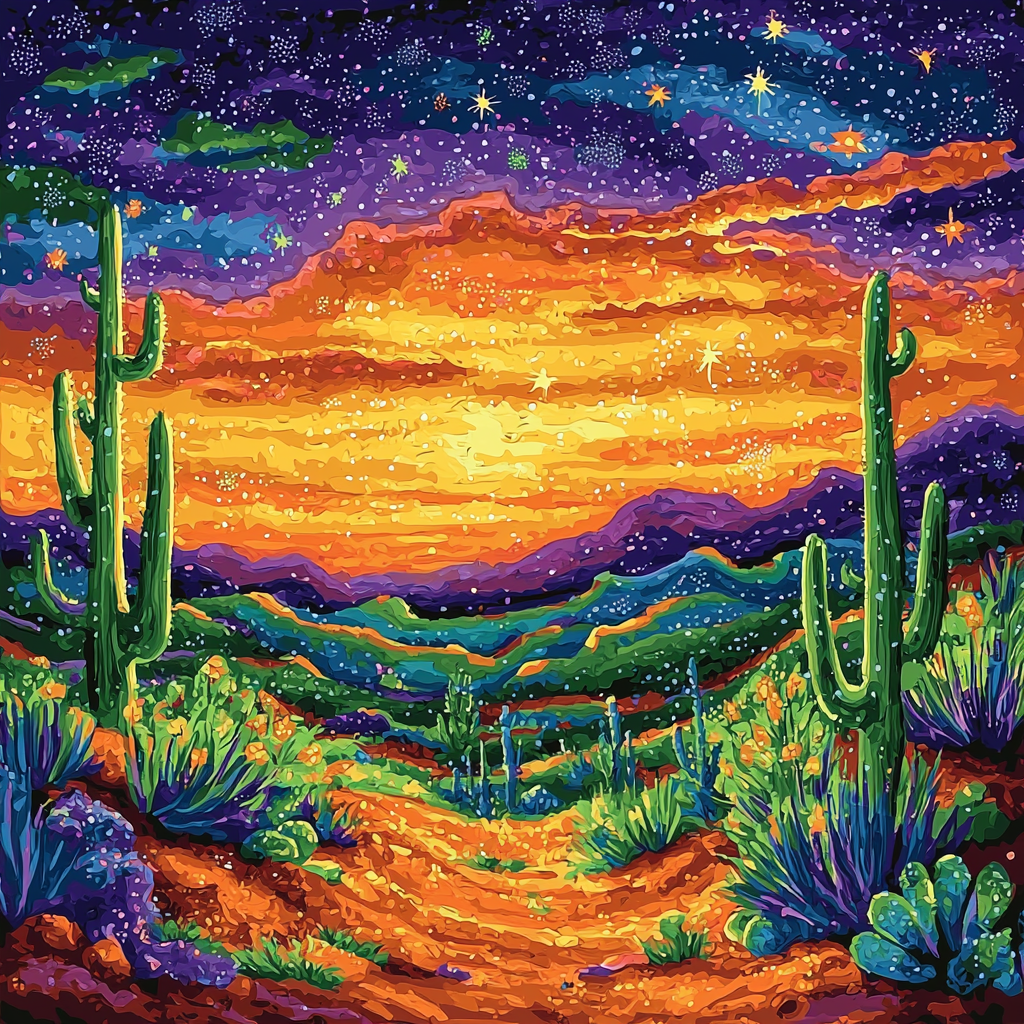 Frida Kahlo Inspired Desert Soul Reverie Number Painting