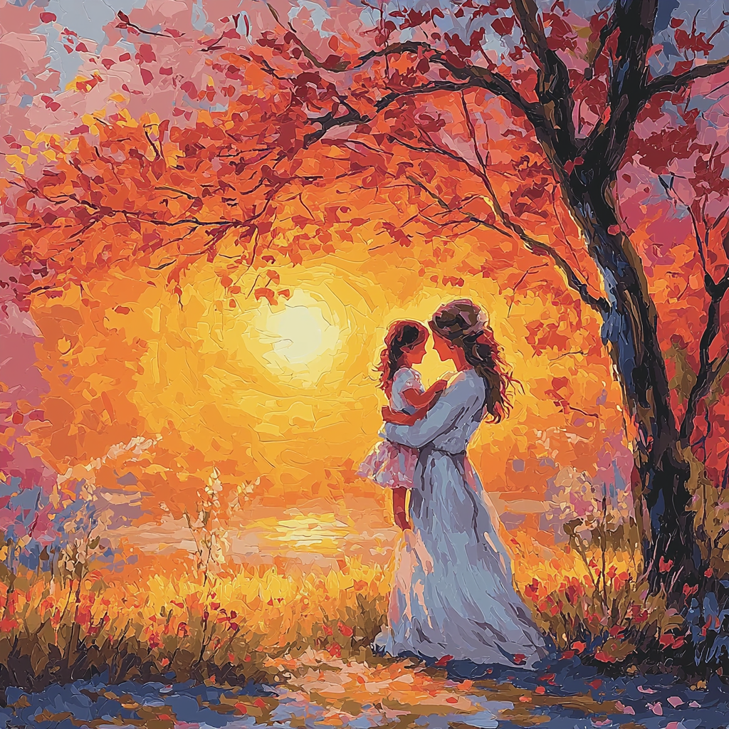 Sunlit Hugs Number Painting