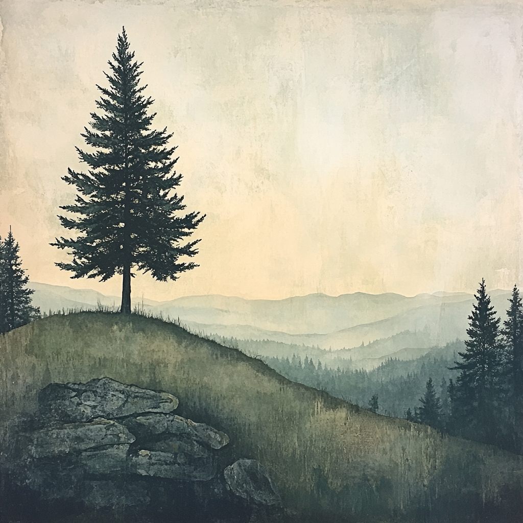 Zhao Mengfu Inspired Ancient Pine Reverie Numbered painting kits