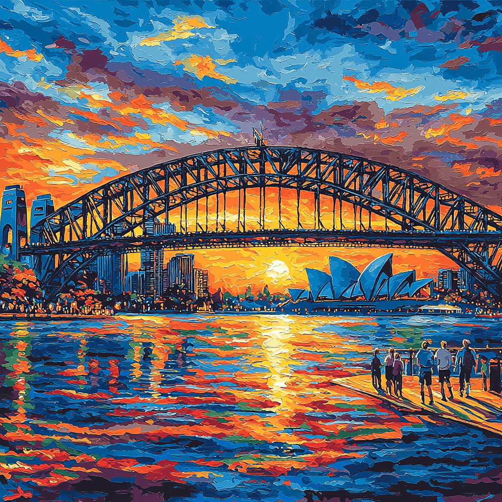 Harbour Bridge In Sydney DIY Paint By Numbers
