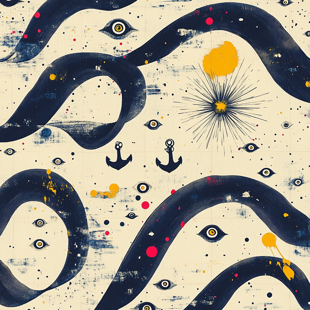 Joan Miró Inspired Dreamwave Constellation paint by number