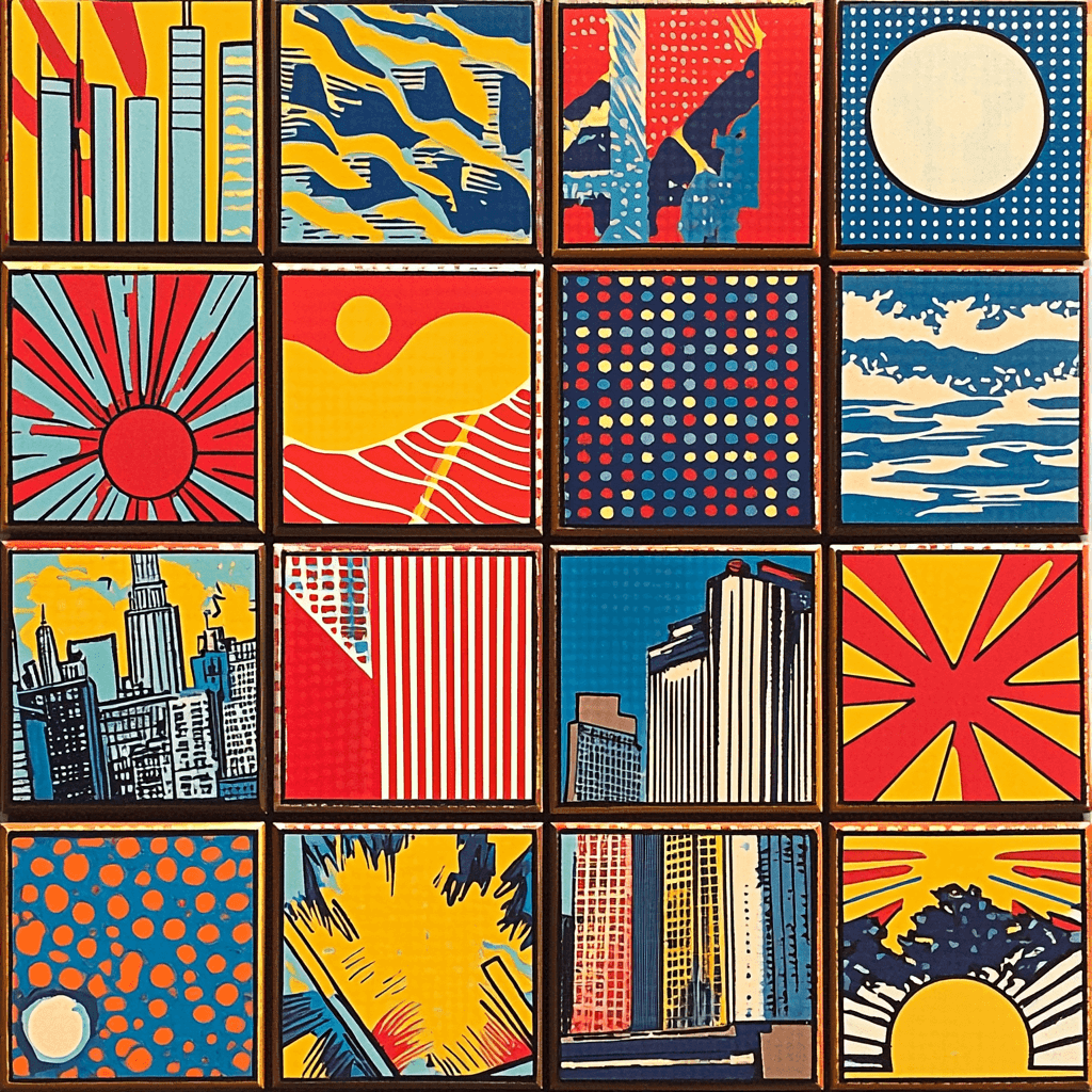 Lichtenstein Inspired Whimsical Patterns DIY Paint By Numbers