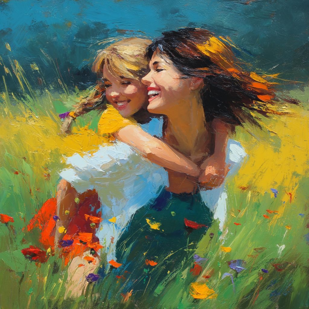 Hugs In The Sun Number Painting