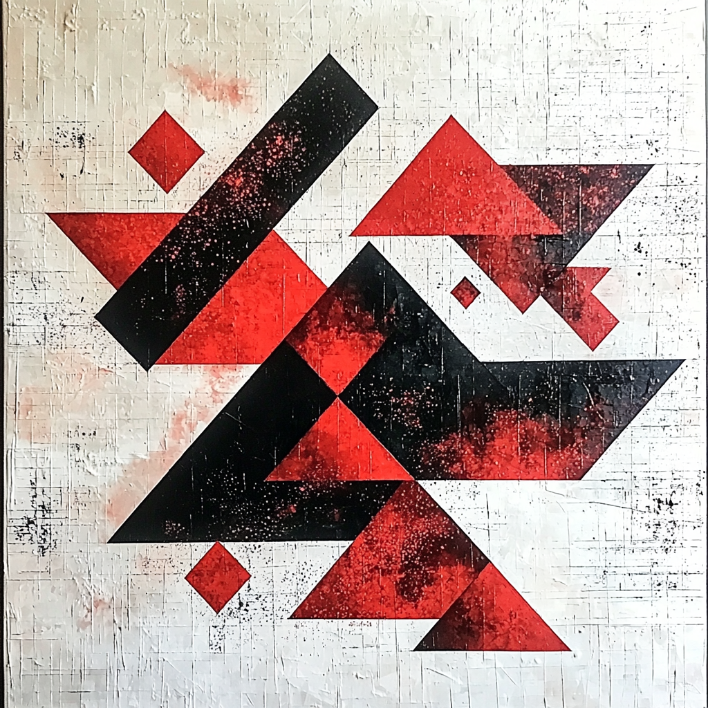 Kazimir Malevich Inspired Contrast Of Elements Paint By Numbers Art