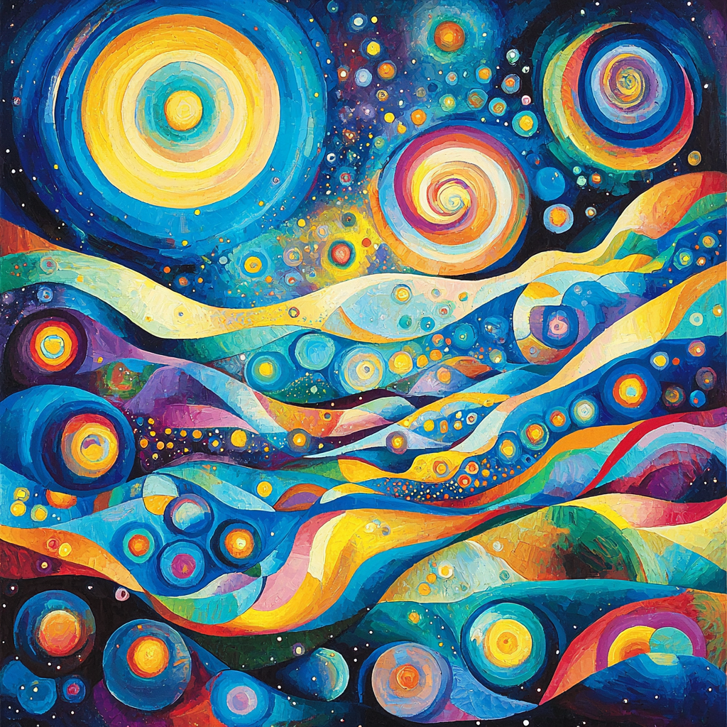 Wassily Kandinsky Inspired Galactic Vistas Paint By Number