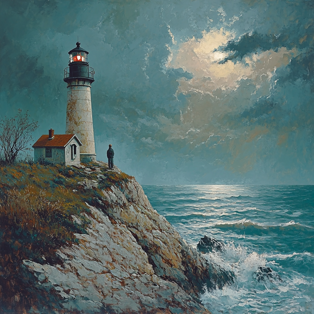 Winslow Homer Inspired Lighthouse Keeper Paint by numbers art