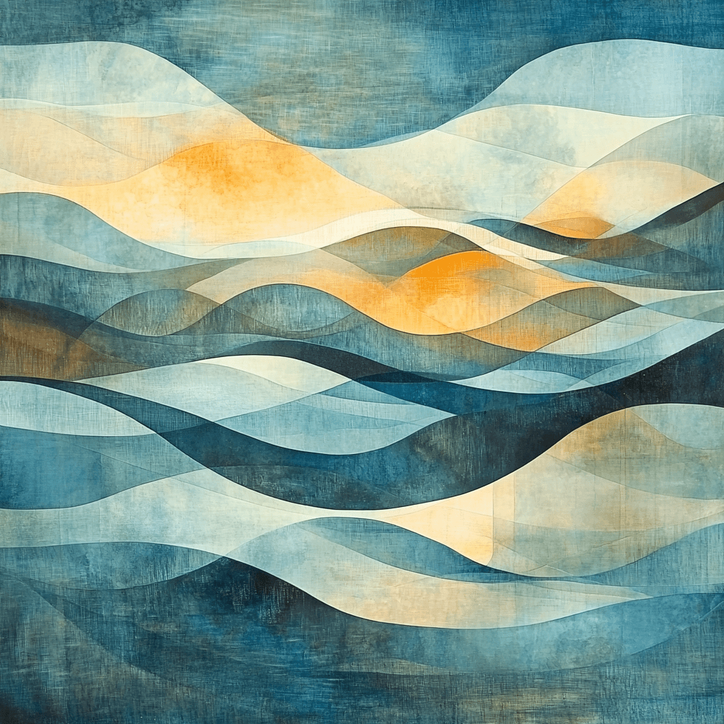 Nandalal Bose Inspired Fluid Reflections Paint By Numbers