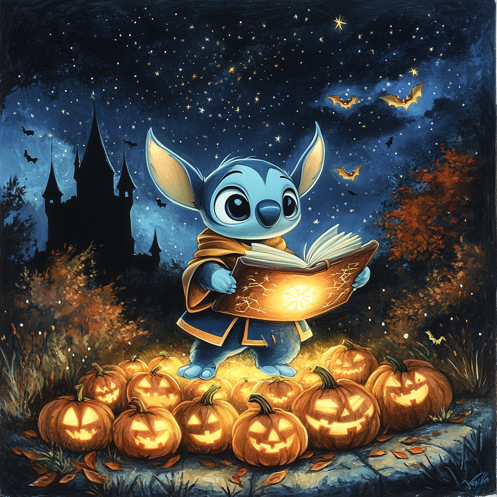 Sorcerer Stitch And The Moonlit Spellbook DIY paint by numbers