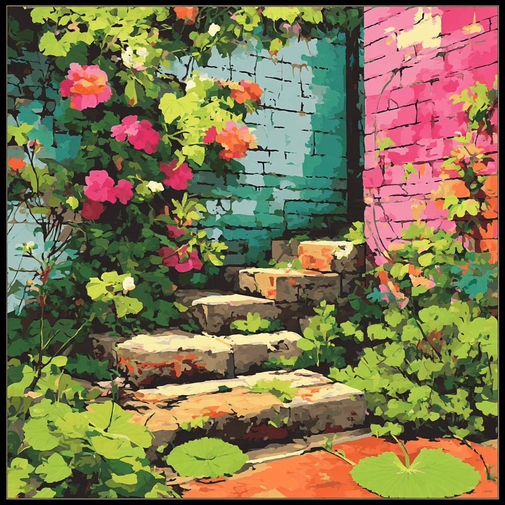 Kahlo Inspired Kahlo's Urban Garden Numbered Painting Kits