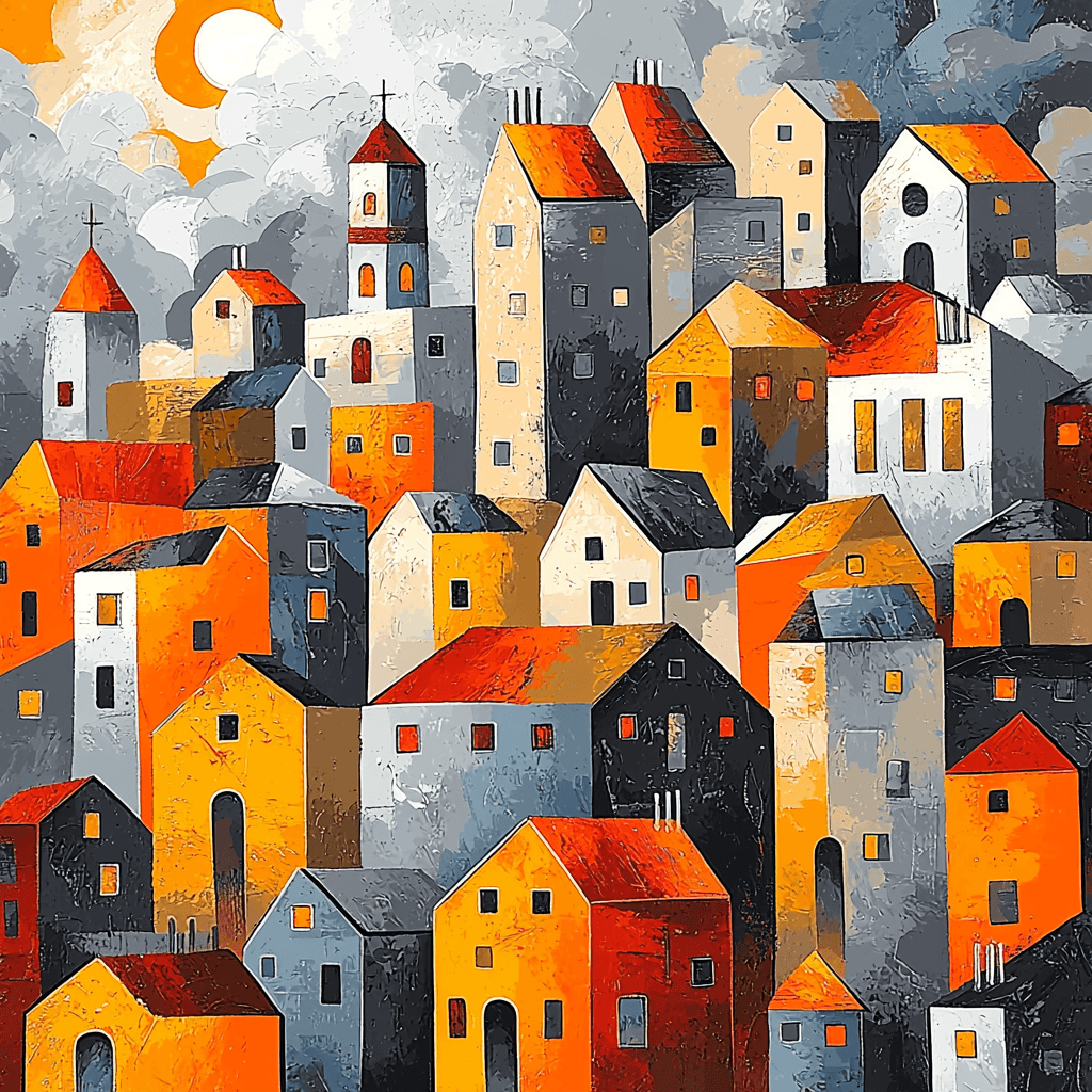 Pablo Picasso Inspired Cubist Metropolis Painting By Numbers Kit