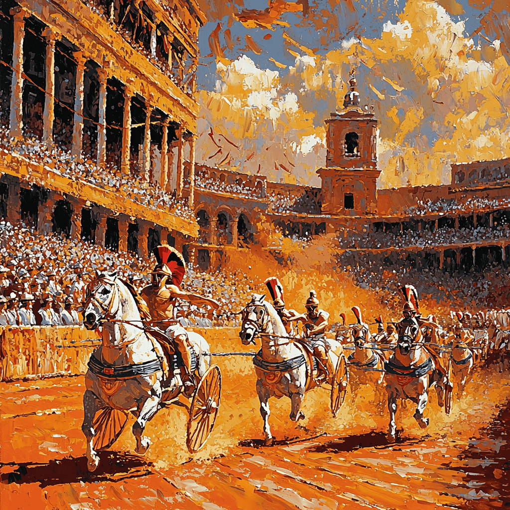 Jean-Léon Gérôme Inspired Historical Chariot Race Painting Number Kit