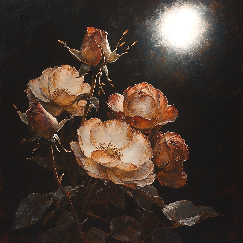 Caravaggio Inspired Withering Rose Study Numbered painting kits