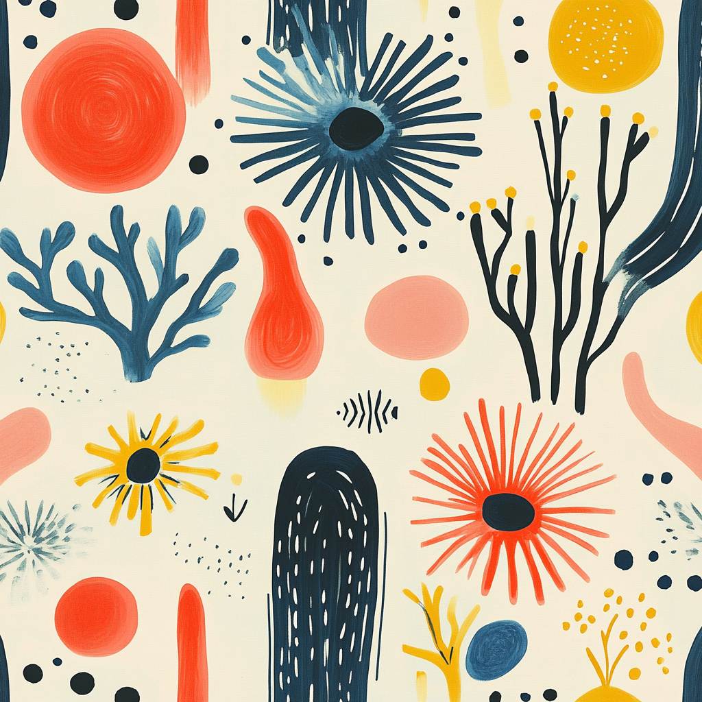 Joan Miró Inspired Silent Carnival paint by number