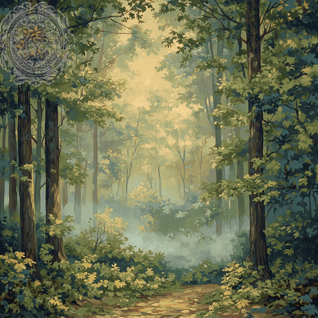 Leonardo Da Vinci Inspired Ethereal Forests paint by color