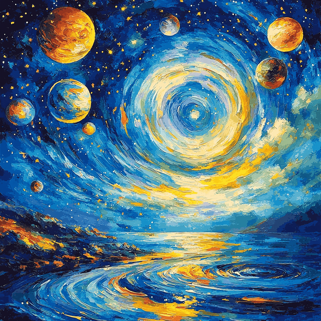 Vincent Van Gogh Inspired Celestial Whirls Paint By Numbers