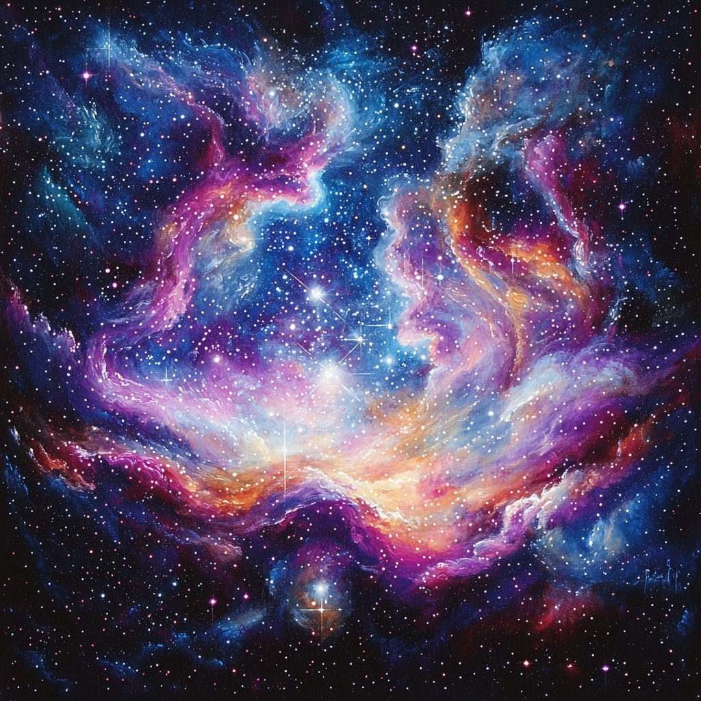 Georges Seurat Inspired Dreamy Nebula Paint By Numbers Kits