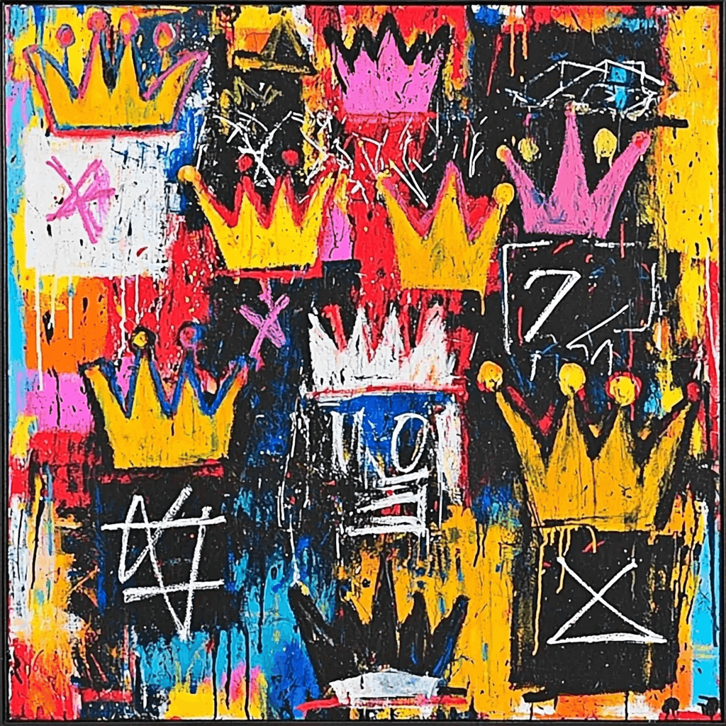 Jean-Michel Basquiat Inspired The Crowned Thoughts Painting Number Kit