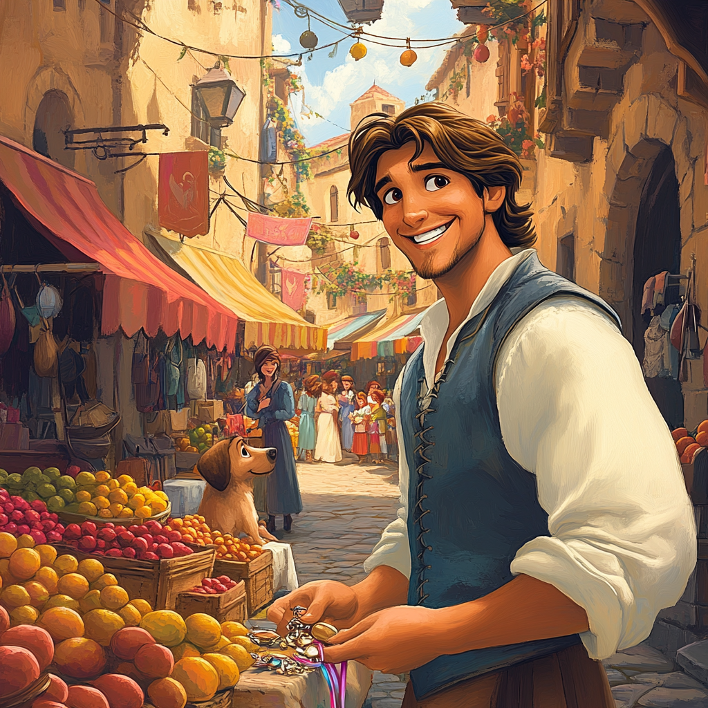 Flynn Rider Market Mischief paint by numbers