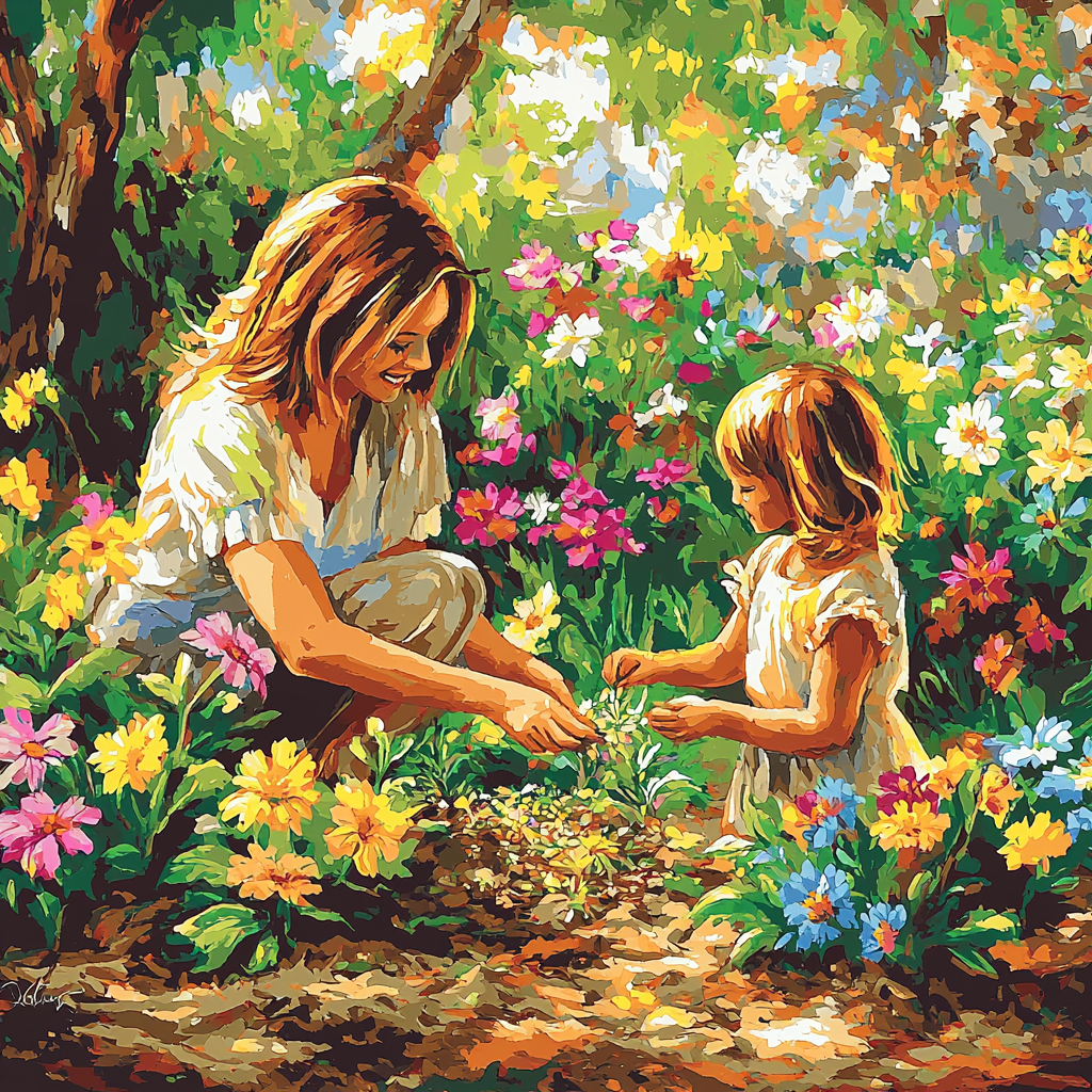Mother's Garden Symphony Painting Number Kit