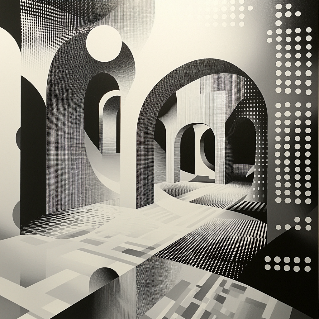 M.C. Escher Inspired Spatial Anomalies Numbered Painting Kits